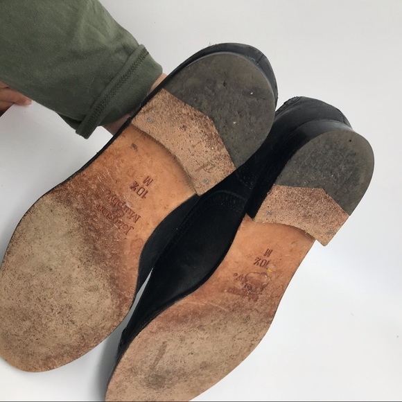 Johnston & Murphy size 10.5 M black leather shoes - Picture 5 of 6